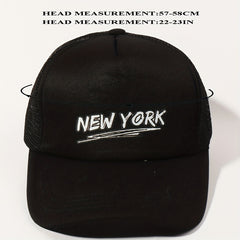 YORK Printed Trucker Hat Baseball Cap Adjustable Mesh Sunshade Dad Hat