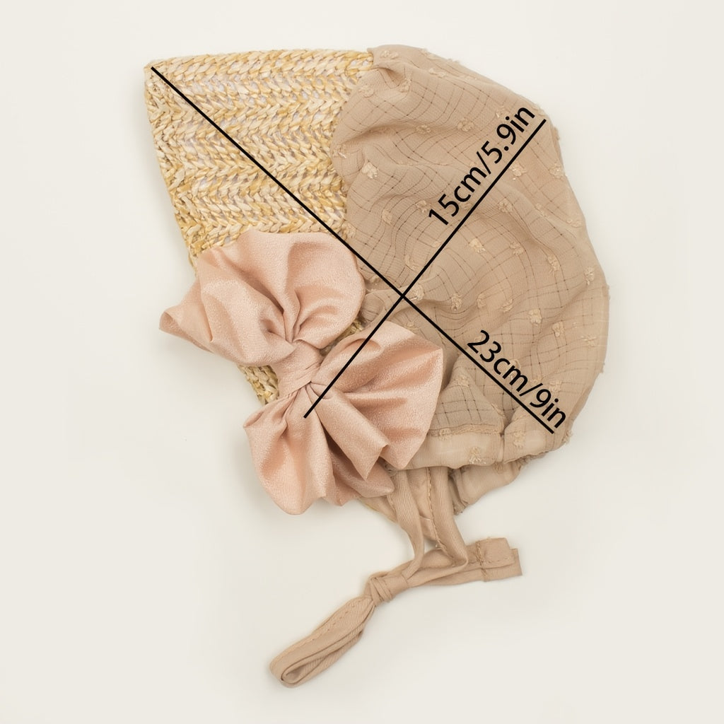 Chiffon Bow Baby Gauze Court Headscarf Hat