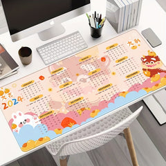Cartoon Anime Mouse Pad Calendar Waterproof Anti-Slip Spring Style