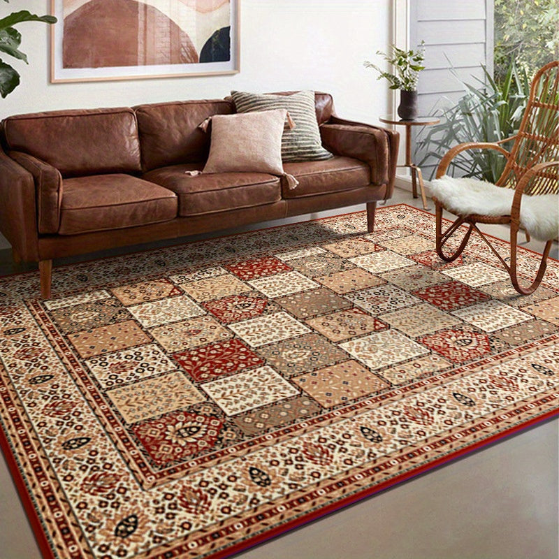 Vintage Boho Shaggy Rug 90in Non Slip Living Room Carpet
