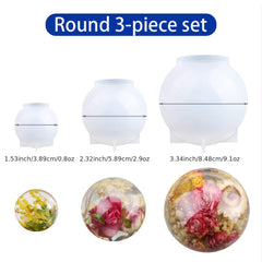 Silicone Resin Molds Set for DIY Home Decorations Flower Preservation