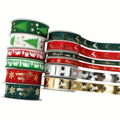 Christmas Ribbon Double sided Thread Ribbon Gift Packaging Decoration Ribbon