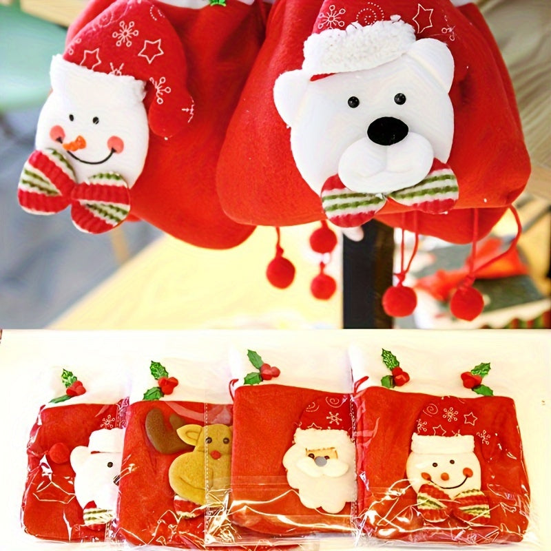 Christmas Candy Wrapping Bag Gift Packaging Elf Deer Snowman Party Decor