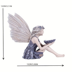 Sunflower Angel Fairy Statue Resin Ornament Outdoor Yard Garden Decoration