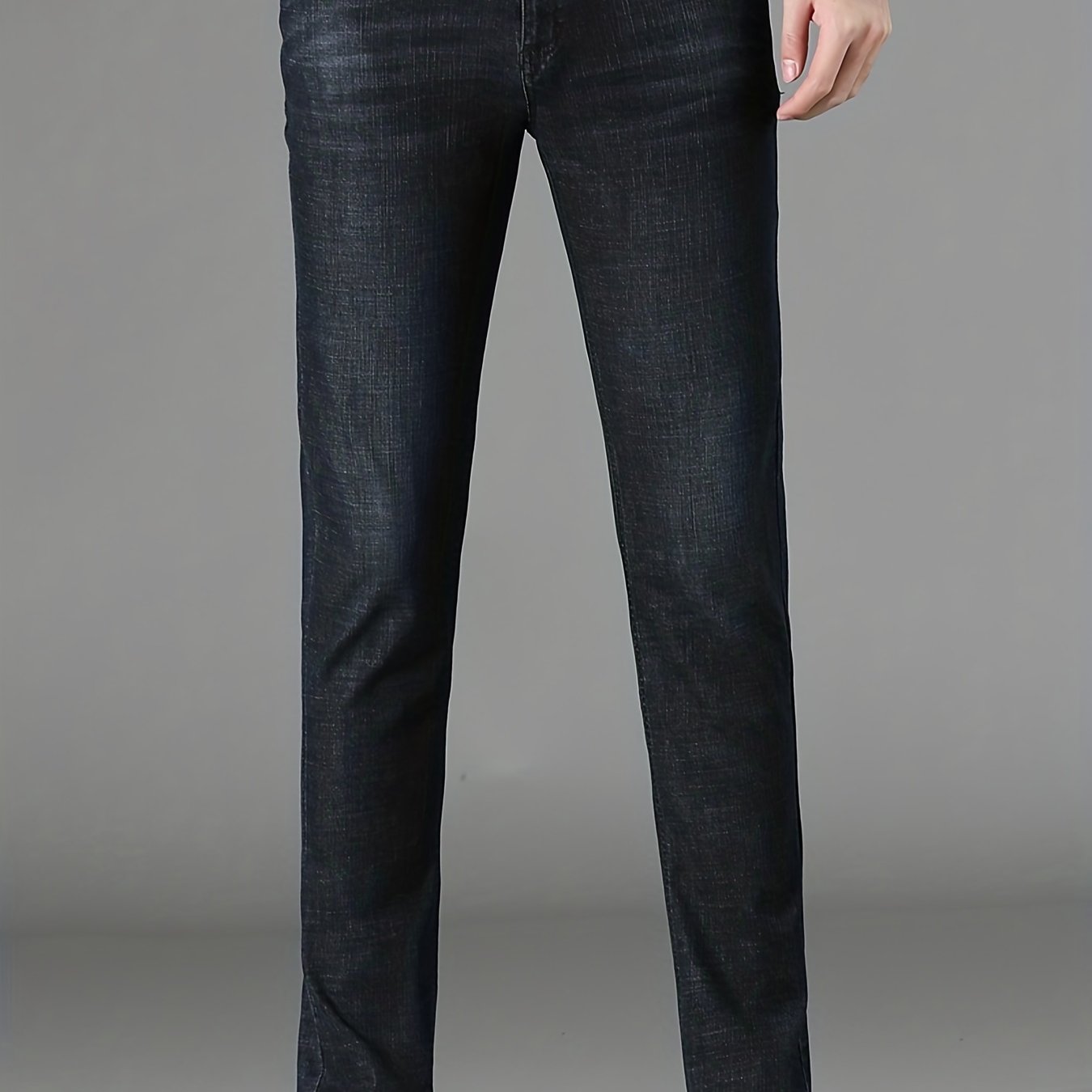 Men's Classic Straight Denim Jeans with Pockets