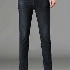 Men's Classic Straight Denim Jeans with Pockets