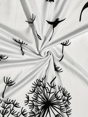 Dandelion & Bird Print Top & Stripe Skirt Set