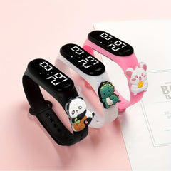 3pcs Animal Kids Watch Set Cartoon LED Bracelet Watch Case