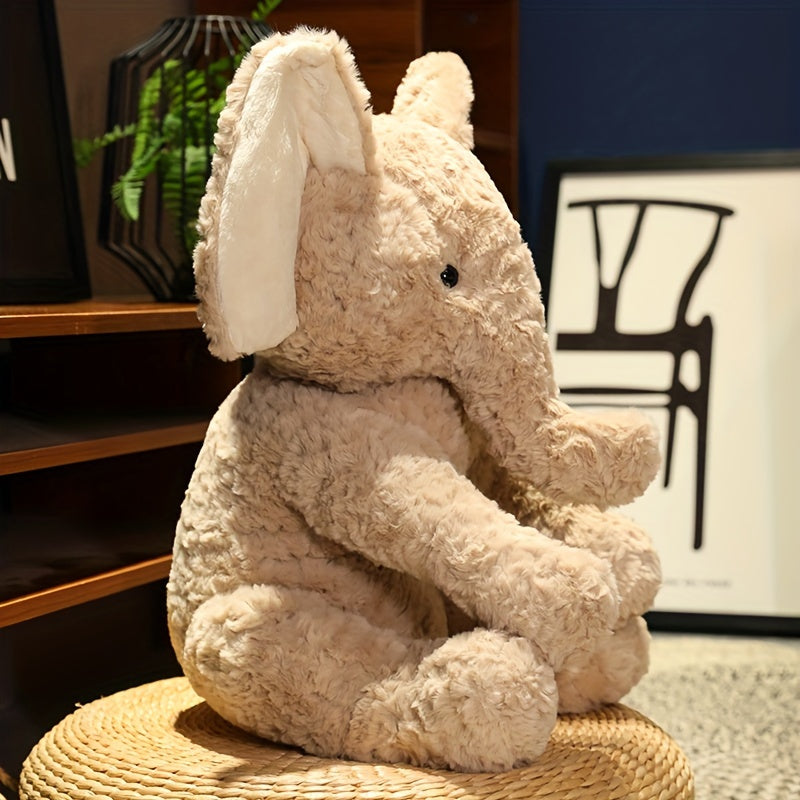 Adorable Elephant Plush Toy Throw Pillow Soft Home Decor Gift for Friends