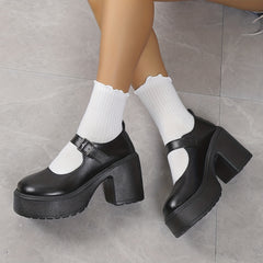 Women's Mary Janes Round Toe Platform Shoes