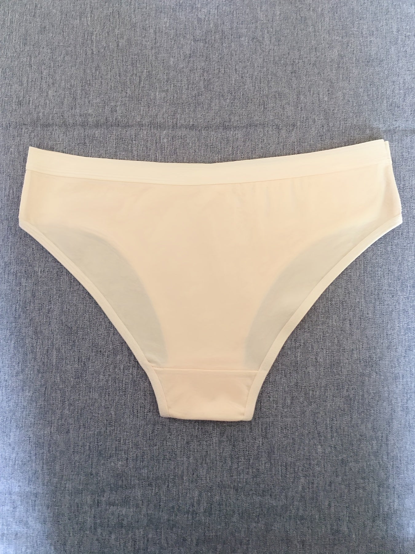 6pcs Solid Bow Tie Briefs Low Waist Stretchy Panties Women's Lingerie