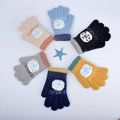 Kids Plush Knitted Warm Gloves for Autumn & Winter