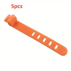 5pcs Silicone Cable Strap Data Cable Storage and Management