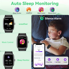 Kids Smart Watch with Sleep Monitor, Games, Alarm, Waterproof - Boys/Girls