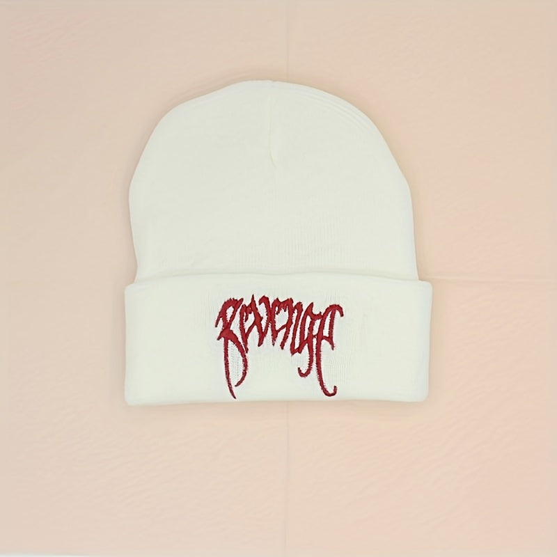 Letter Embroidery Wool Beanie Hooligan Knitted Hat
