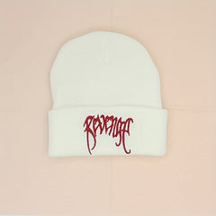 Letter Embroidery Wool Beanie Hooligan Knitted Hat