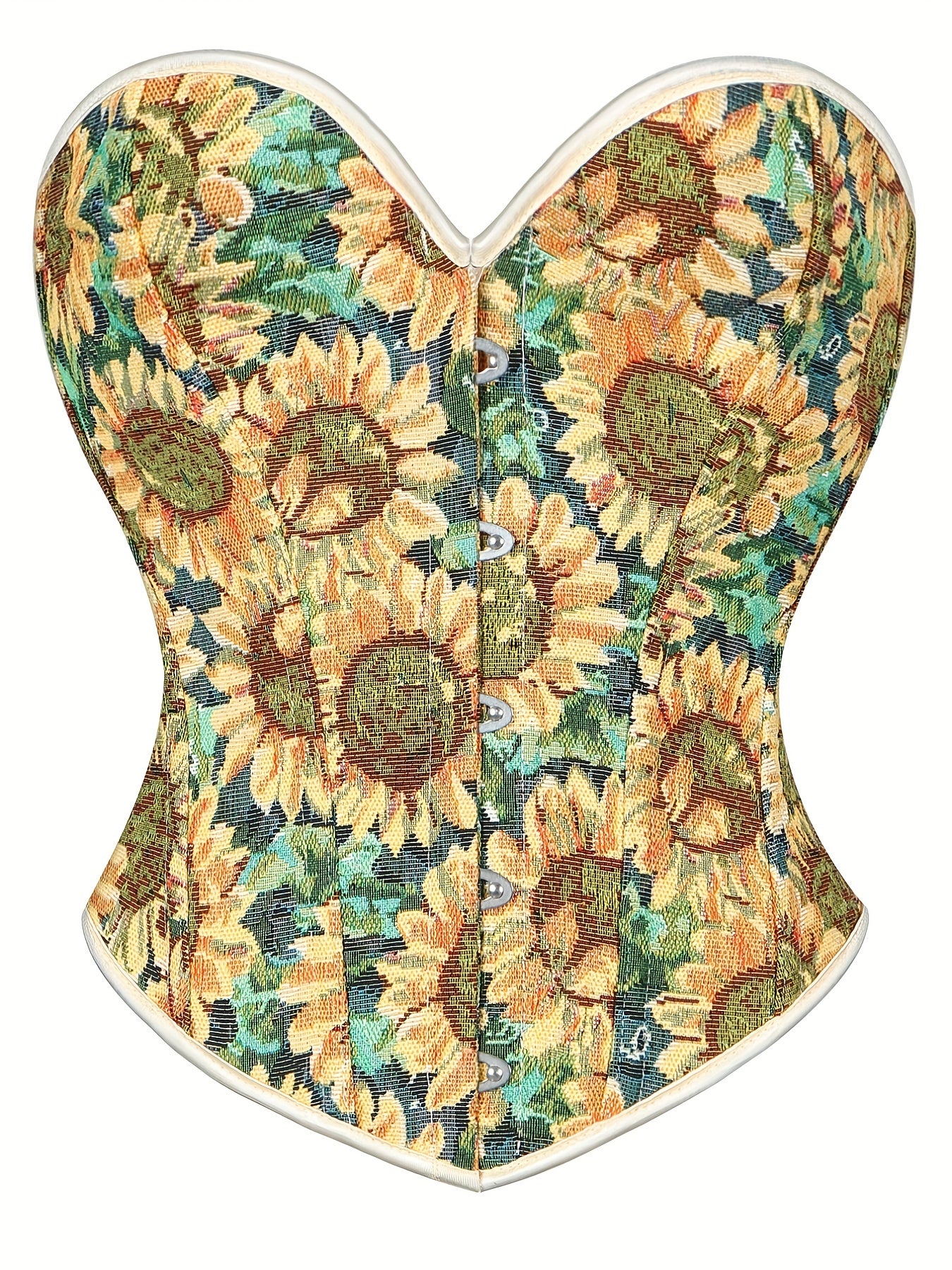 Floral Print Corset Tummy Control Push Up Body Shaper