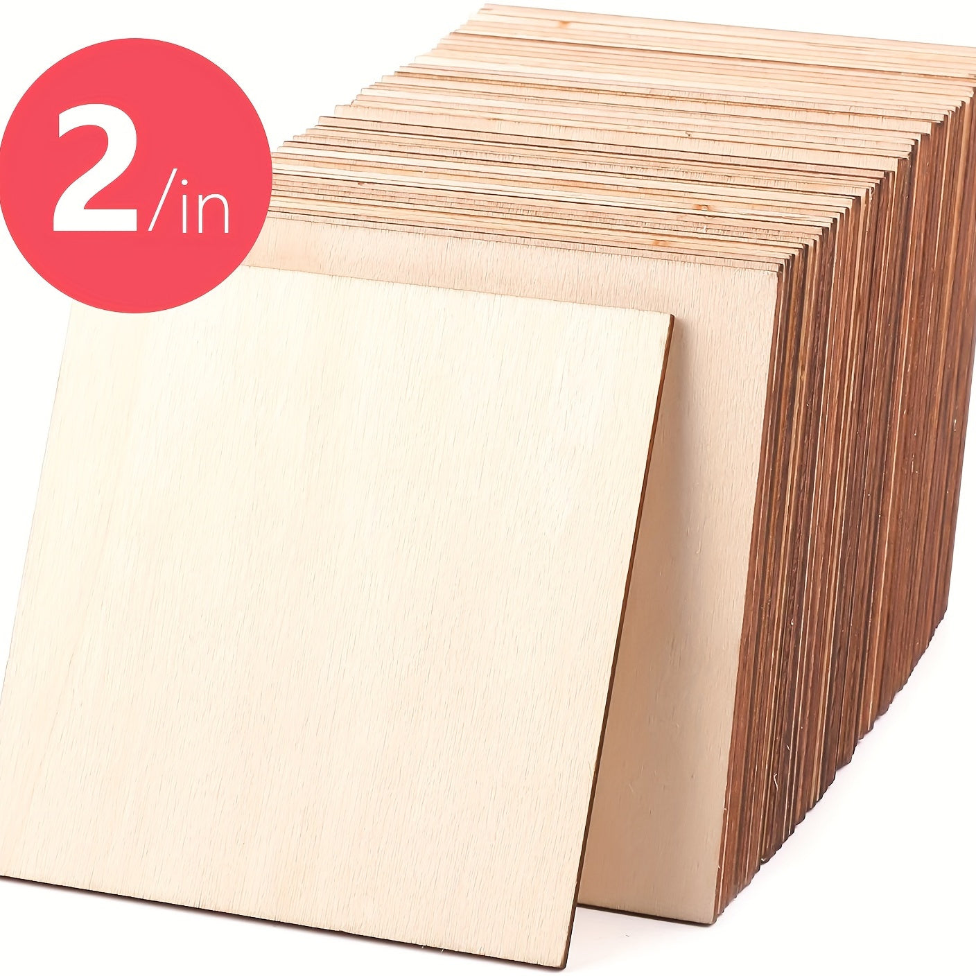 50pcs 5.08cm Hand-painted Wood Chip DIY Material Square Small Wood Chip