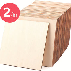 50pcs 5.08cm Hand-painted Wood Chip DIY Material Square Small Wood Chip