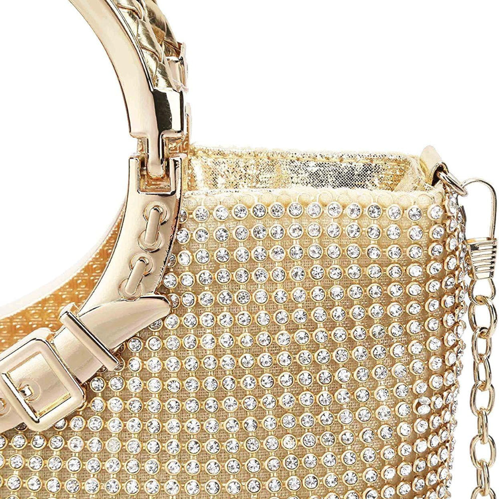 Women's Crystal Rhinestone Evening Clutch for Wedding Gala