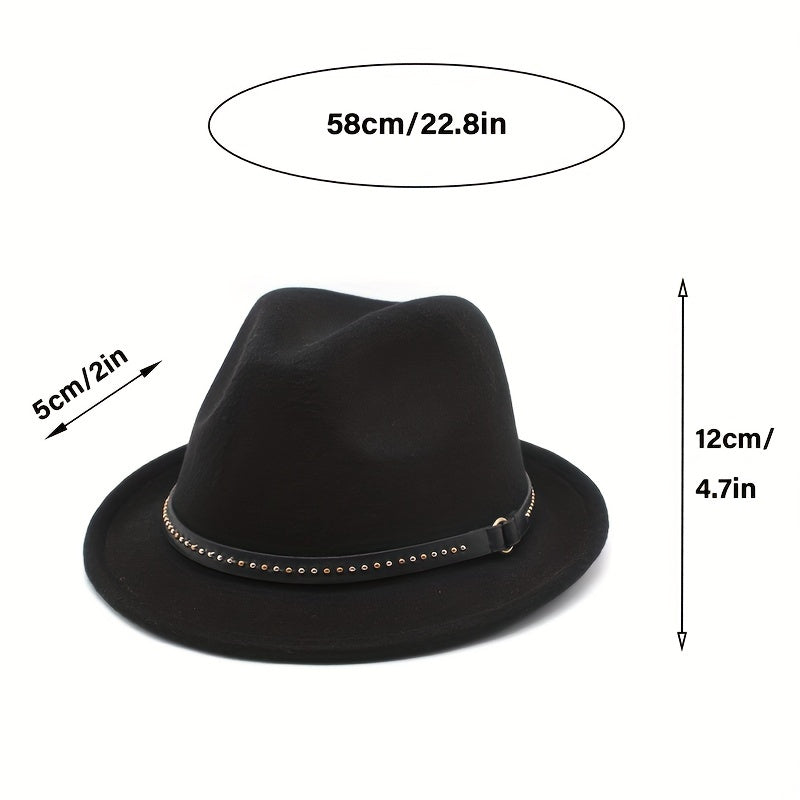 Men's Felt Hat Autumn Winter Jazz Hat British Style Top Hat