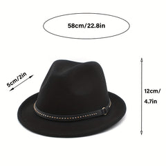 Men's Felt Hat Autumn Winter Jazz Hat British Style Top Hat