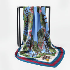 Silk Scarf Satin Large Square Scarf Shawl For Women Lightweight Neck Scarf