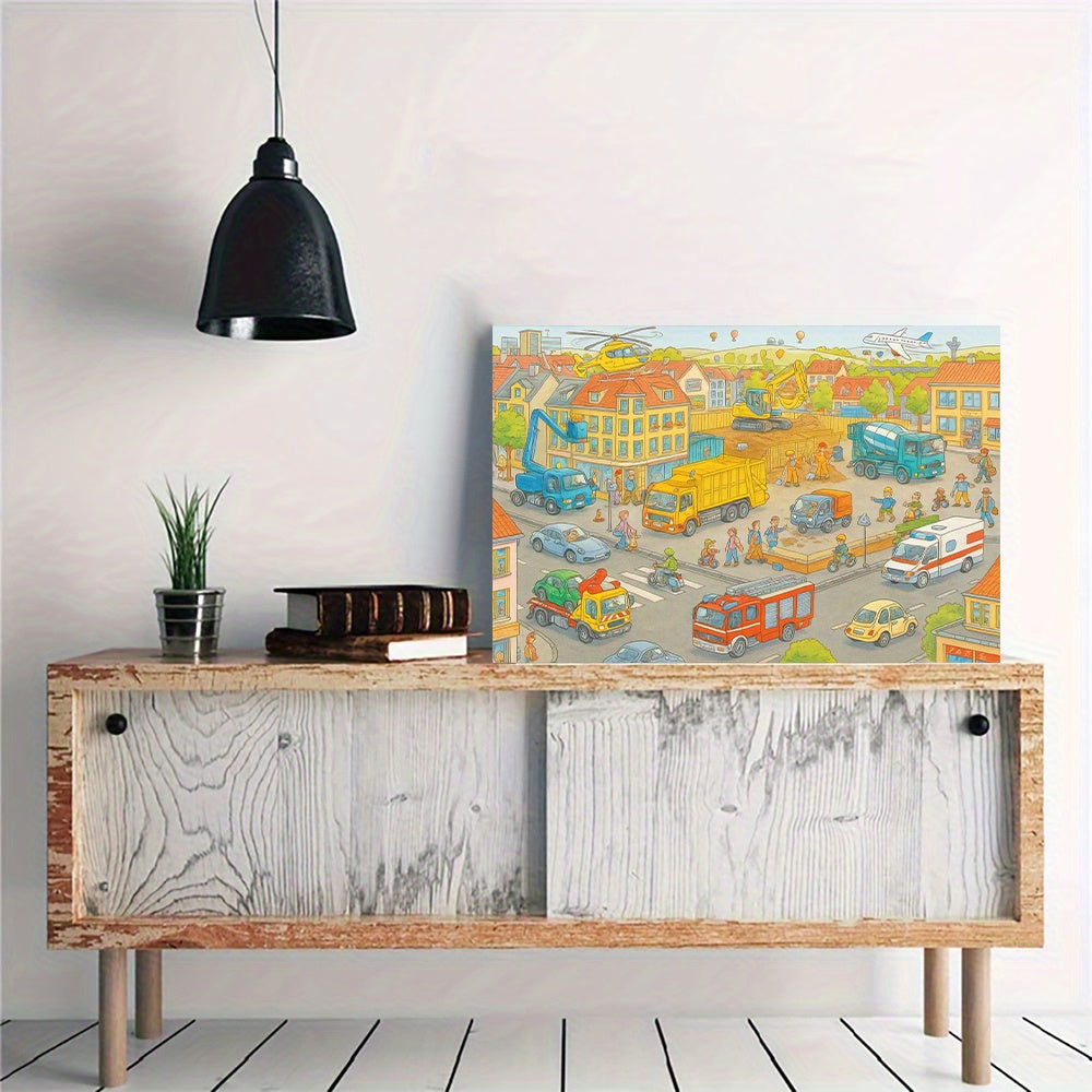 Colorful City Themed Diamond Painting Kit for Adults