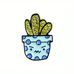 Cute Cactus Succulent Potted Brooch for Girls