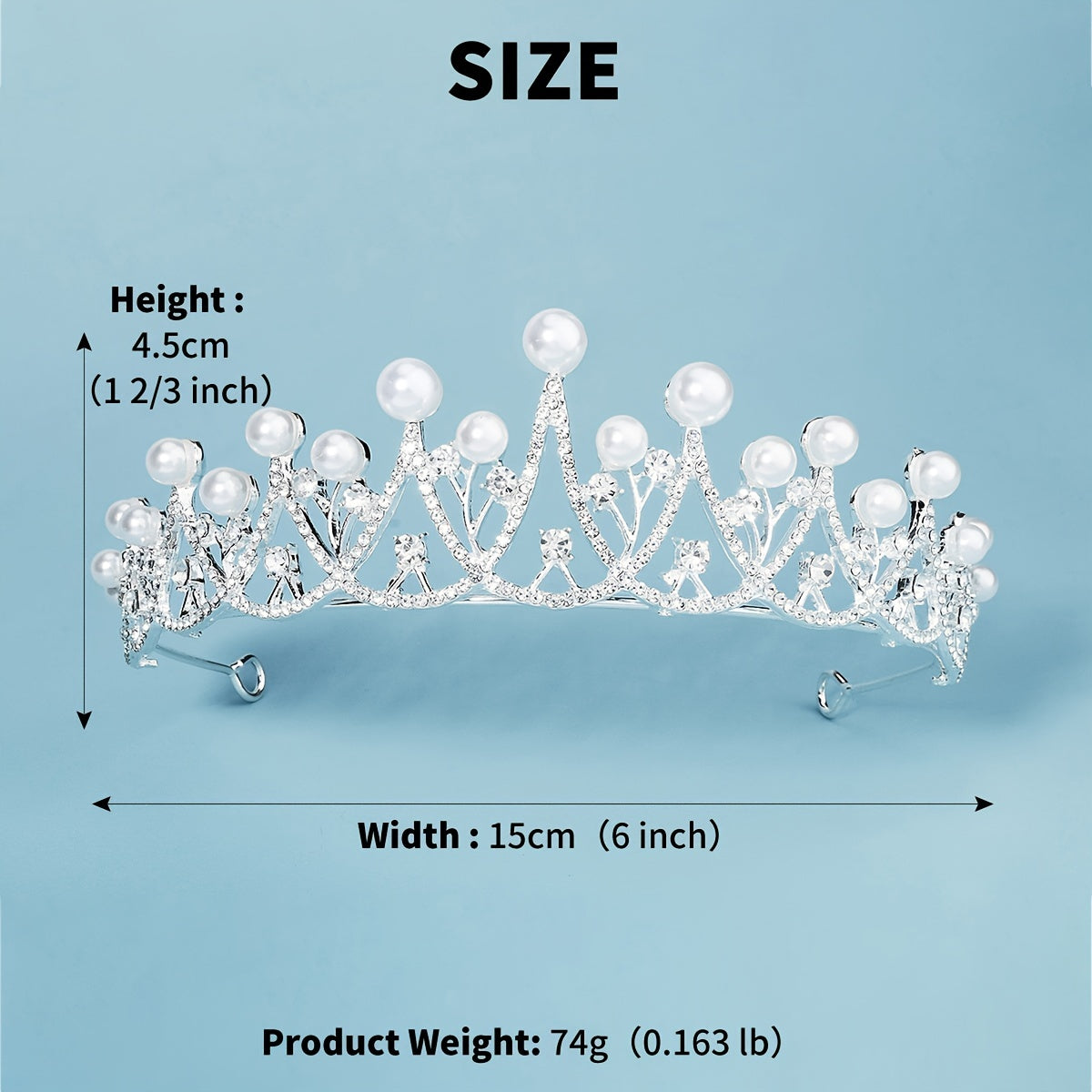 Crystal Crown Princess Tiaras Wedding Hair Accessories