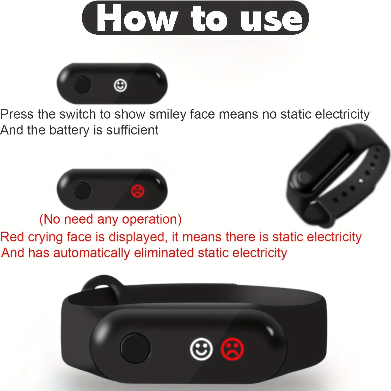 Anti Static Wristband Automatic Static Removal Bracelet