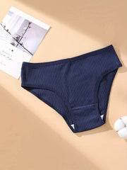 Women's Ribbed Briefs 7pcs Comfy Stretchy Intimates Panties