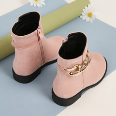 Girls Lightweight Non Slip Boots with Zipper