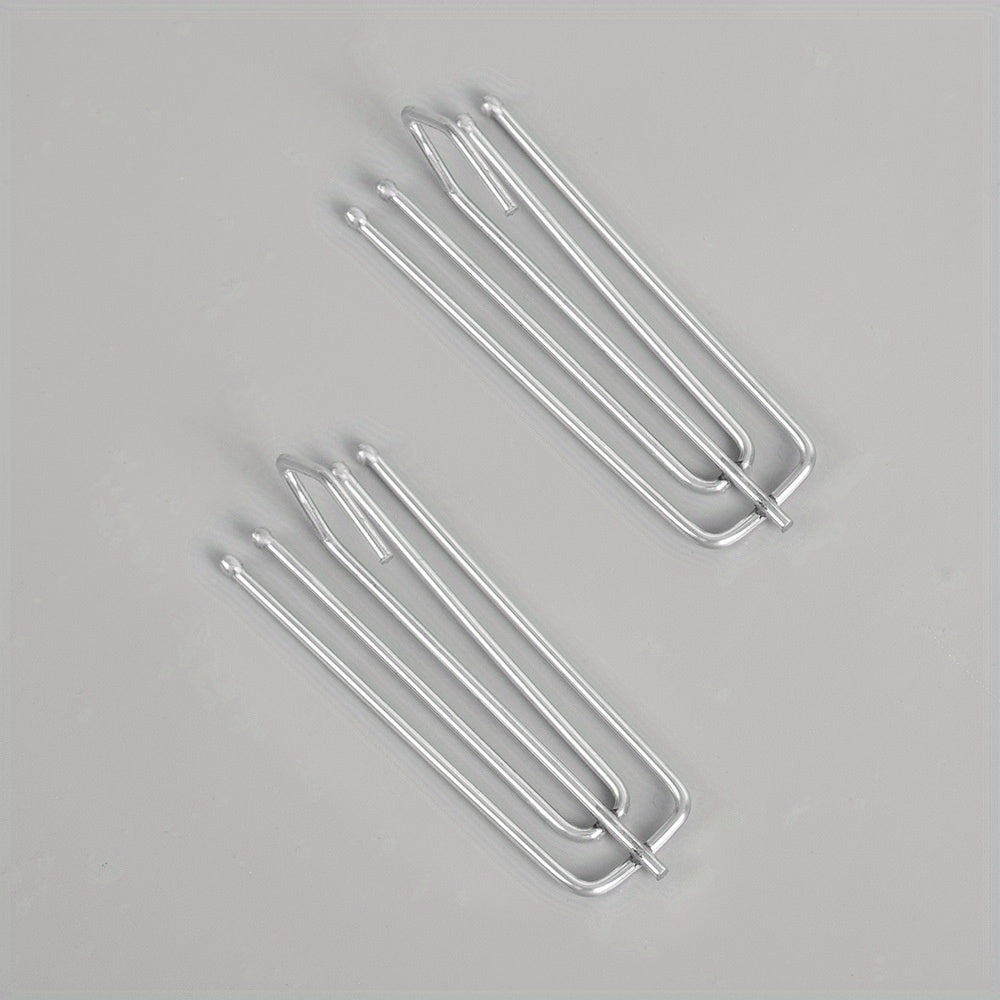 15pcs Metal Pinch Pleat Hooks Curtain Cloth Ring Pleater Tape Hooks