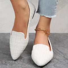 Women's Pointed Toe Ballet Flats Soft Sole Slip On Shoes