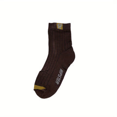 5 Pairs Teen's Knit Socks Soft Crew Outdoor Wear