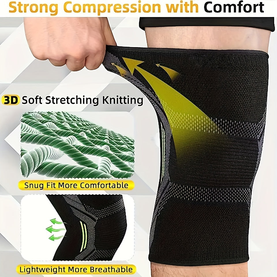 2pcs Knitted Running Knee Pads Leg Warmers Elastic Support