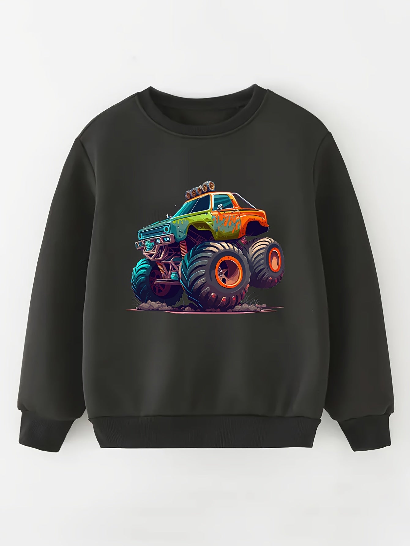 Boy's Off road & Monster Truck Print Sweatshirt