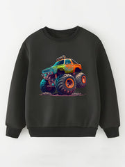 Boy's Off road & Monster Truck Print Sweatshirt