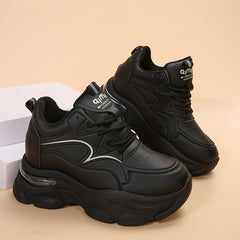 Women's Waterproof Platform Sneakers Round Toe Casual Sports Shoes