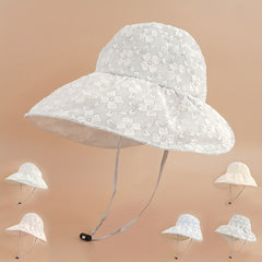 Lace Flower Bucket Hat Sunshade Basin Hat