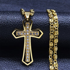 Men's Stainless Steel Cross Necklace