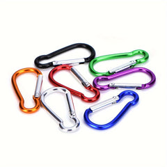 5pcs Aluminum Carabiner D Ring Key Chain Clip Snap Hook Camping Keyring
