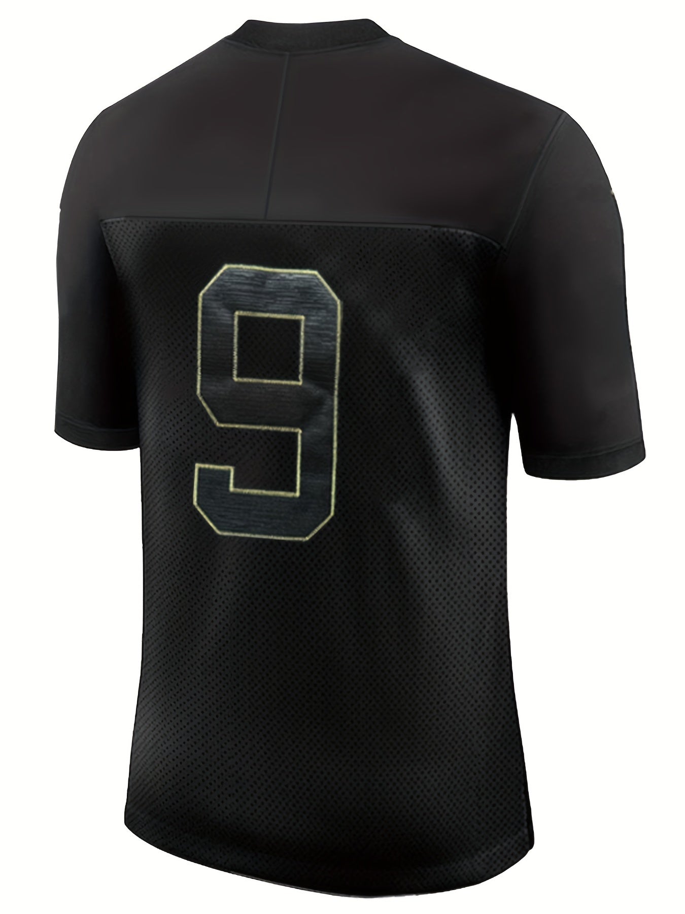 Men's Breathable Rugby Jersey Active Embroidered V Neck Short Sleeve Uniform