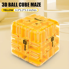 3D Maze Cube Game Gravity Rolling Ball Puzzle Toy for Kids and Adults