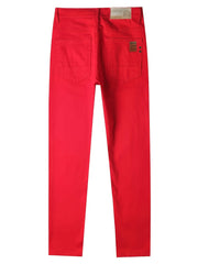 Vintage Slim Fit Red Denim Pants