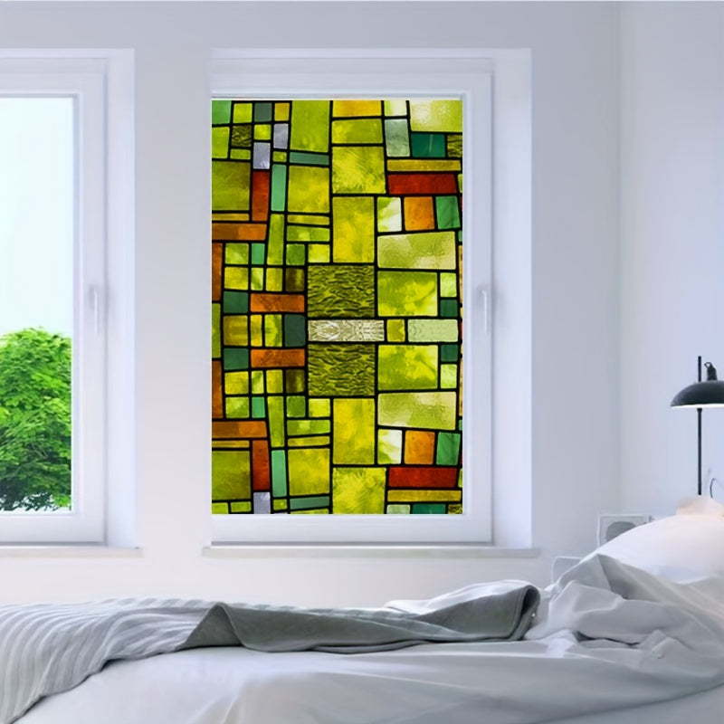 Abstract Geometry Stained Glass Window Film Privacy Film