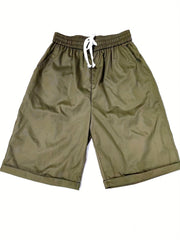 Drawstring Bermuda Shorts with Dual Pockets for Women