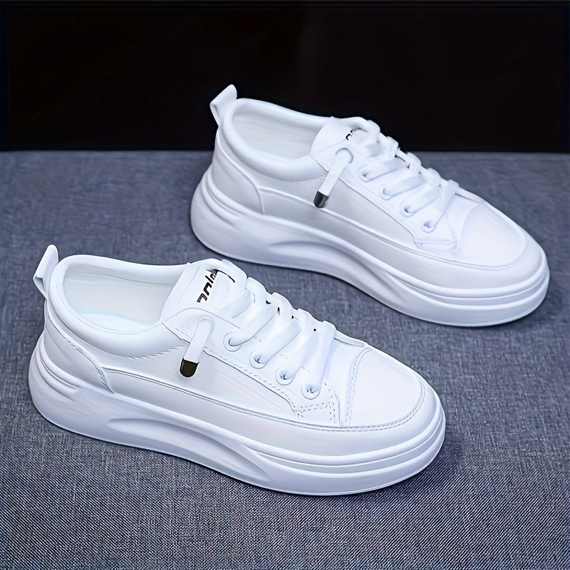 Women's Lace-Up Minimalist Platform Sneakers
