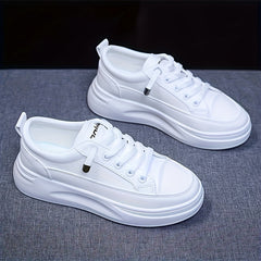 Women's Lace-Up Minimalist Platform Sneakers